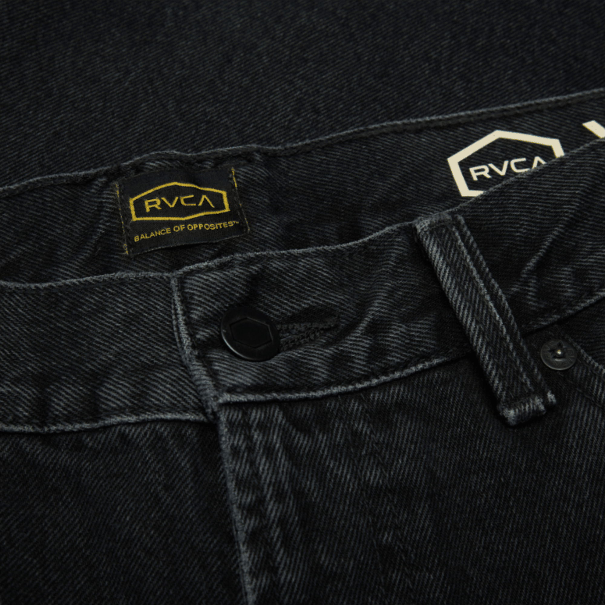 2026 RVCA Mens Americana Dayshift Denim Jeans EVYDP03004 - Washed Black